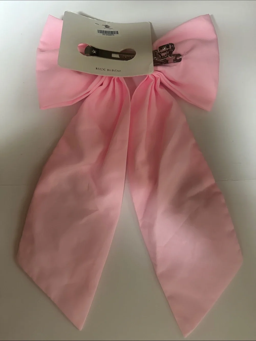 Pink Embellished Kids Hair Bow with Gingerbread & Candy Bead Accents